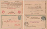 5 + 5 Heller GS. 1900 Trieste Firma R. Suchardt Doppelkarte